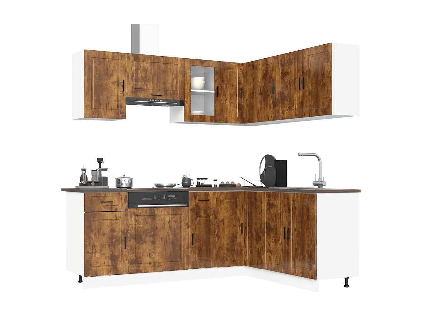 Ensemble d'armoires de cuisine 11 pcs Porto bois d'ingénierie