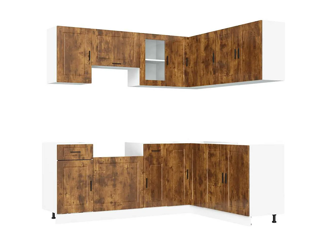 Ensemble d'armoires de cuisine 11 pcs Porto bois d'ingénierie