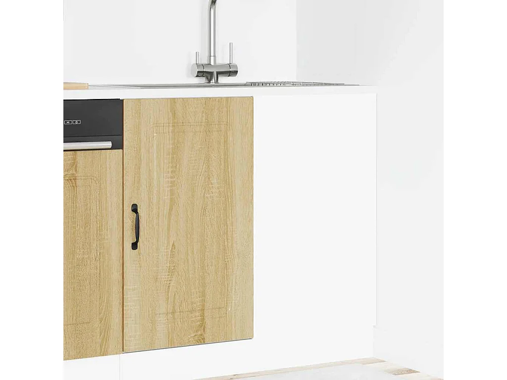 Gabinete de cocina Kalmar de madera de ingeniería de roble Sonoma