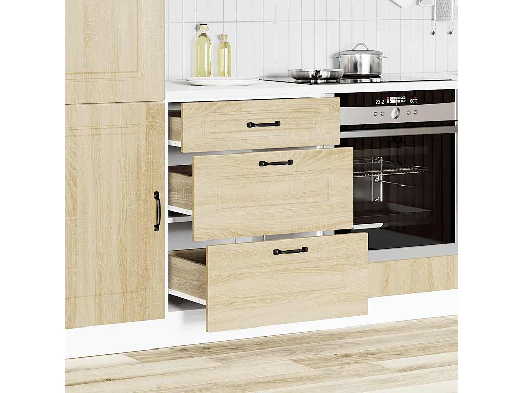 Mobile da cucina Kalmar in rovere Sonoma, legno ingegnerizzato