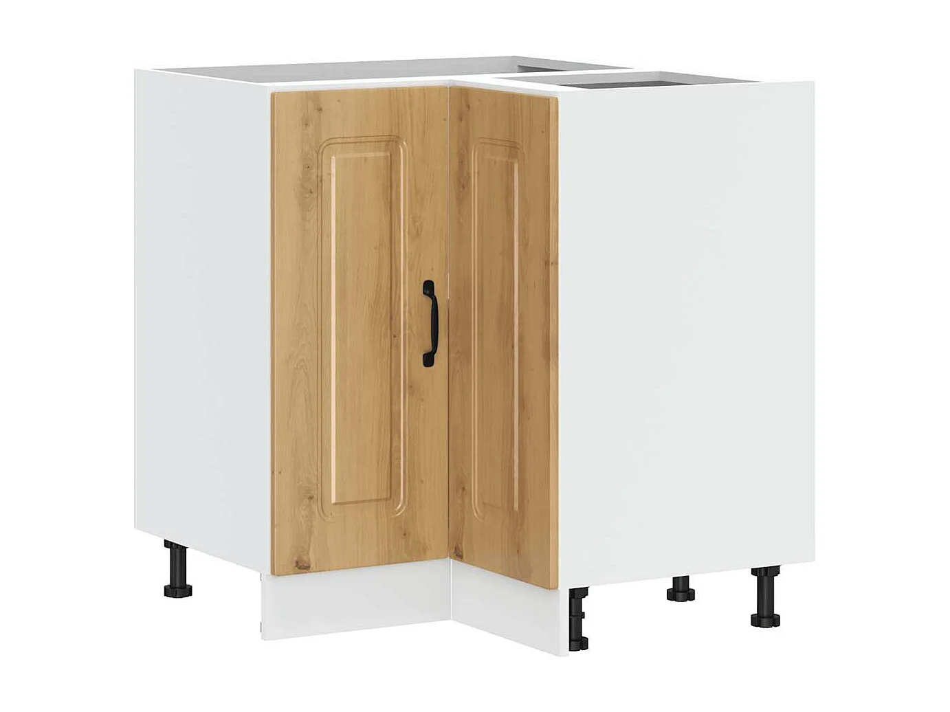 Armoire d'angle de cuisine Kalmar chêne artisanal