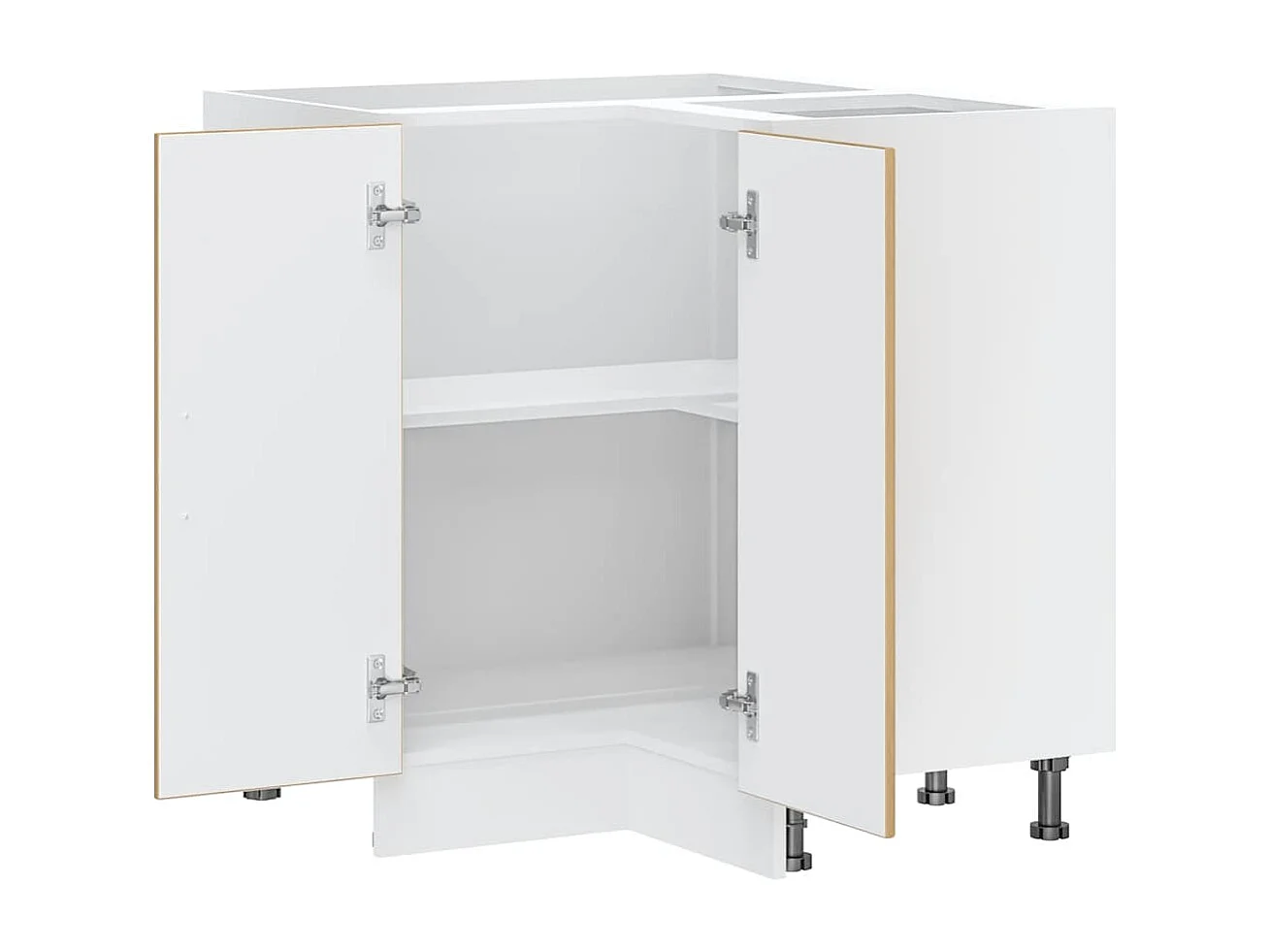 Armoire d'angle de cuisine Kalmar chêne artisanal