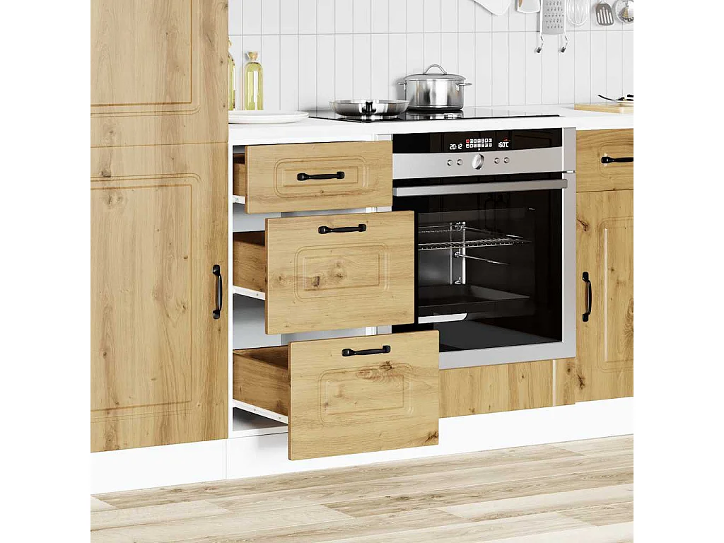 Armoire de cuisine Kalmar chêne artisanal bois d'ingénierie