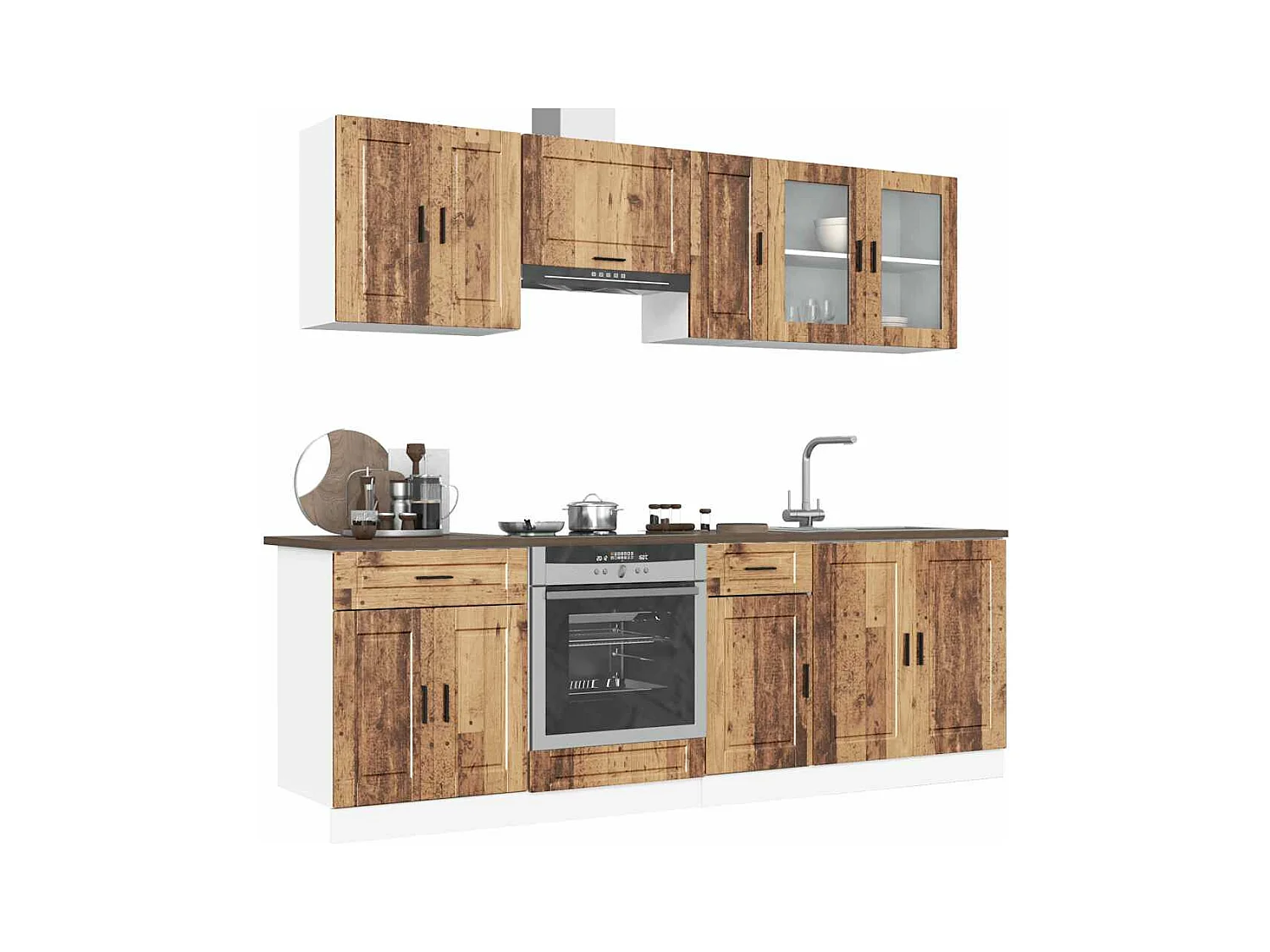 Ensemble d'armoires de cuisine 8 pcs Kalmar bois d'ingénierie