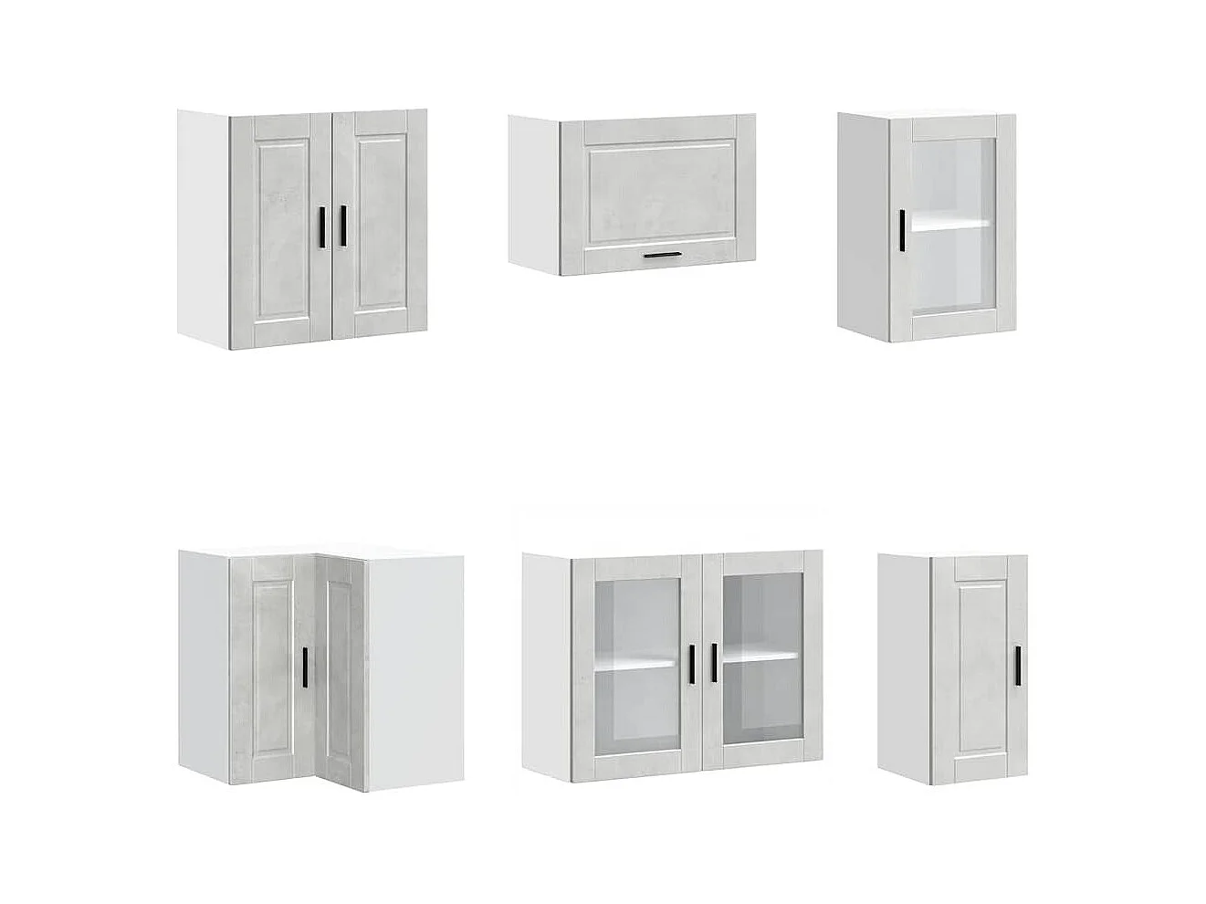 Conjunto de armários de cozinha de madeira projetada Porto 11 peças