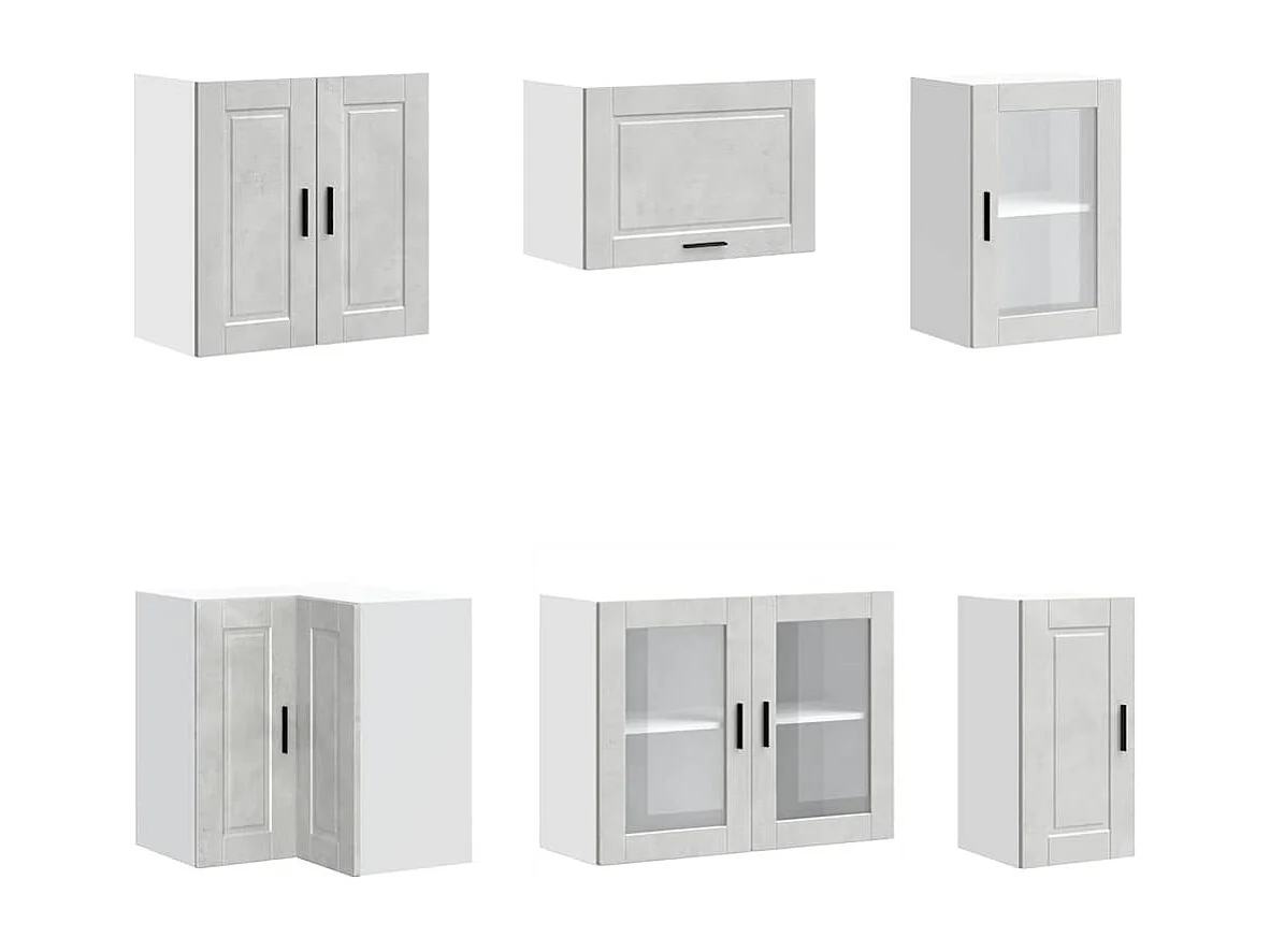 Conjunto de armários de cozinha de madeira projetada Porto 11 peças