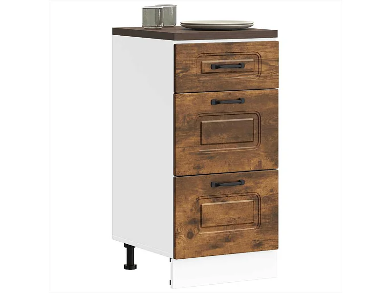 Mobile da cucina Kalmar in rovere affumicato, legno ingegnerizzato