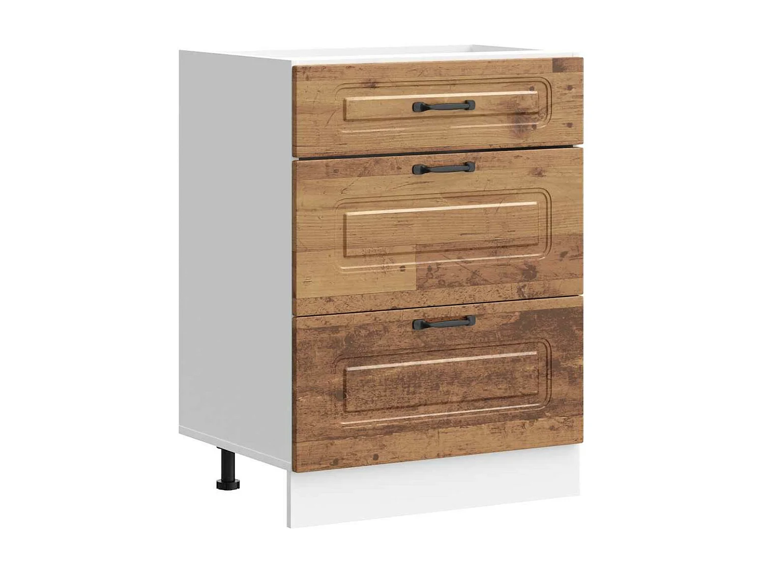 Armoire de cuisine Kalmar vieux bois bois d'ingénierie