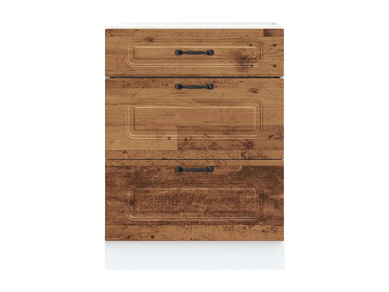 Armoire de cuisine Kalmar vieux bois bois d'ingénierie