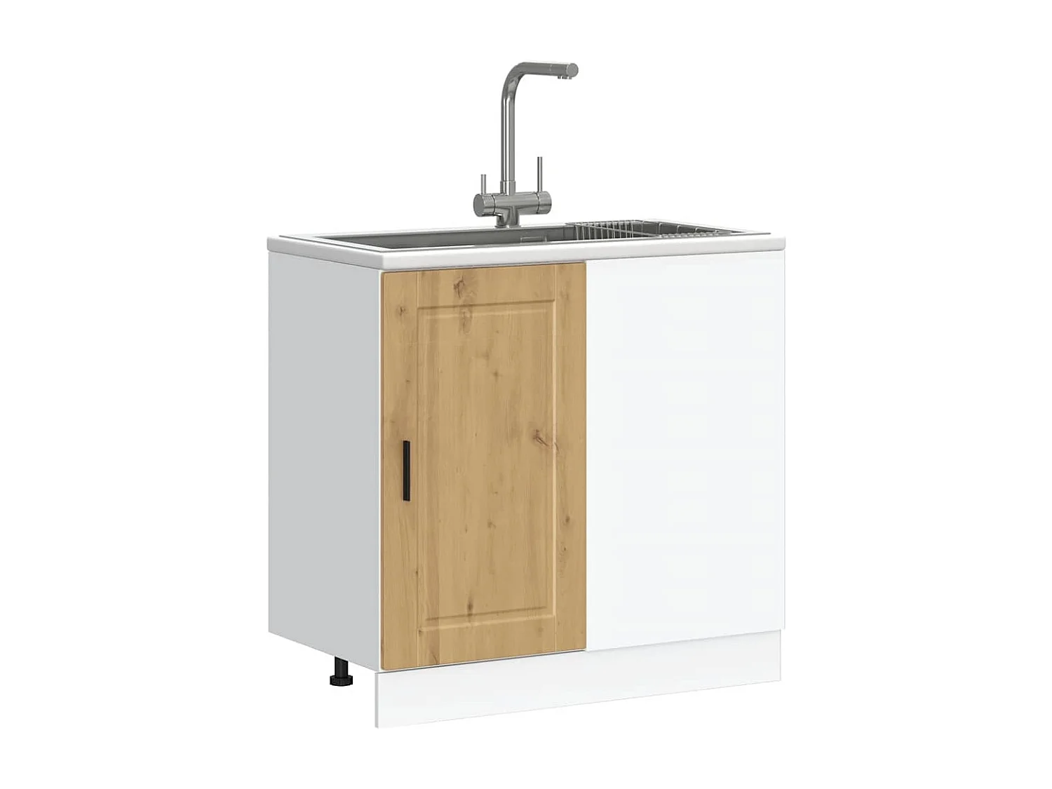 Mueble de cocina Porto fabricado artesanalmente en madera de roble