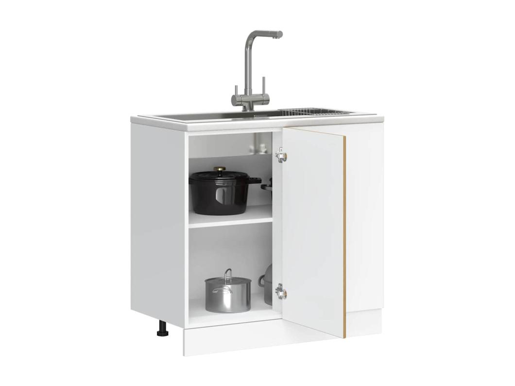 Mobile da cucina Porto in rovere lavorato a mano, in legno ingegnerizzato