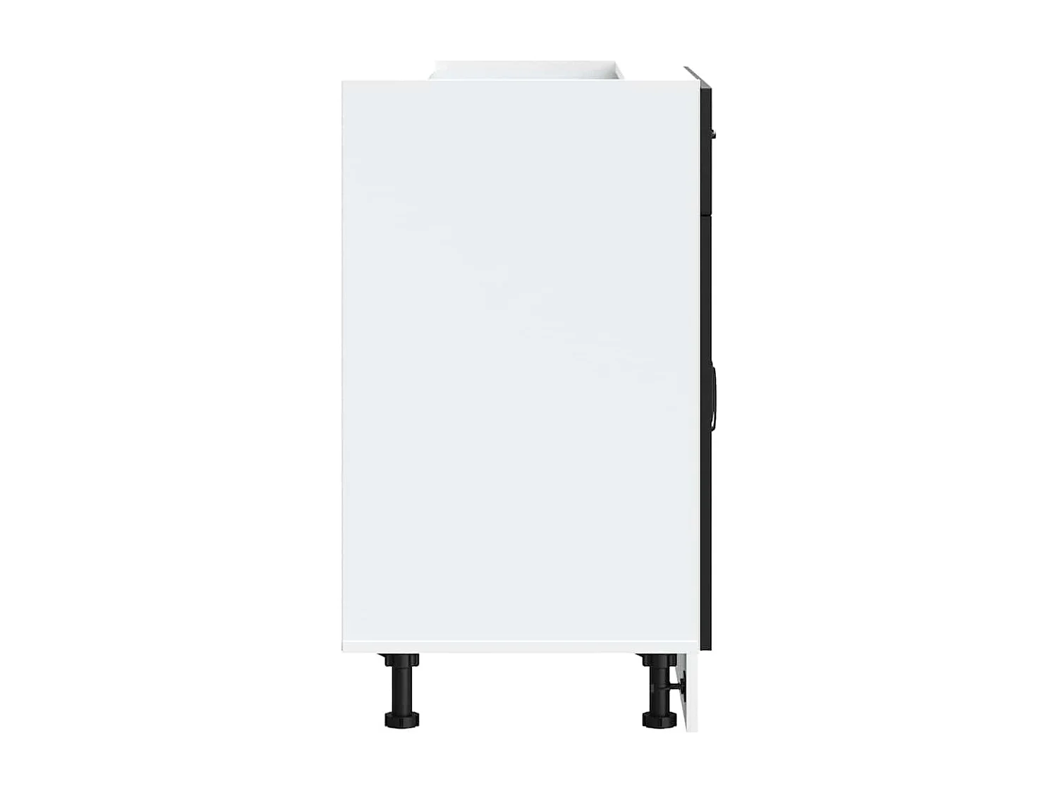 Armoire de cuisine Kalmar noir bois d'ingénierie