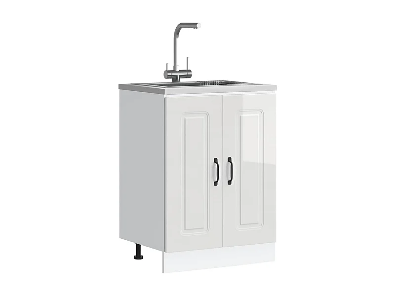 Mueble bajo lavabo Kalmar en color blanco brillo 60x46x81,5 cm