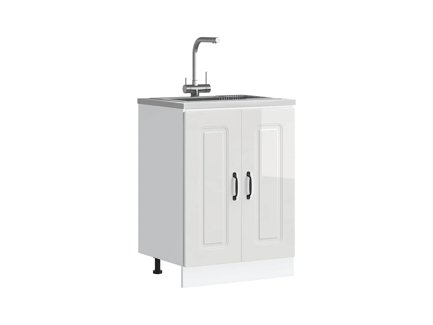 Base lavello Kalmar bianco lucido 60x46x81,5 cm