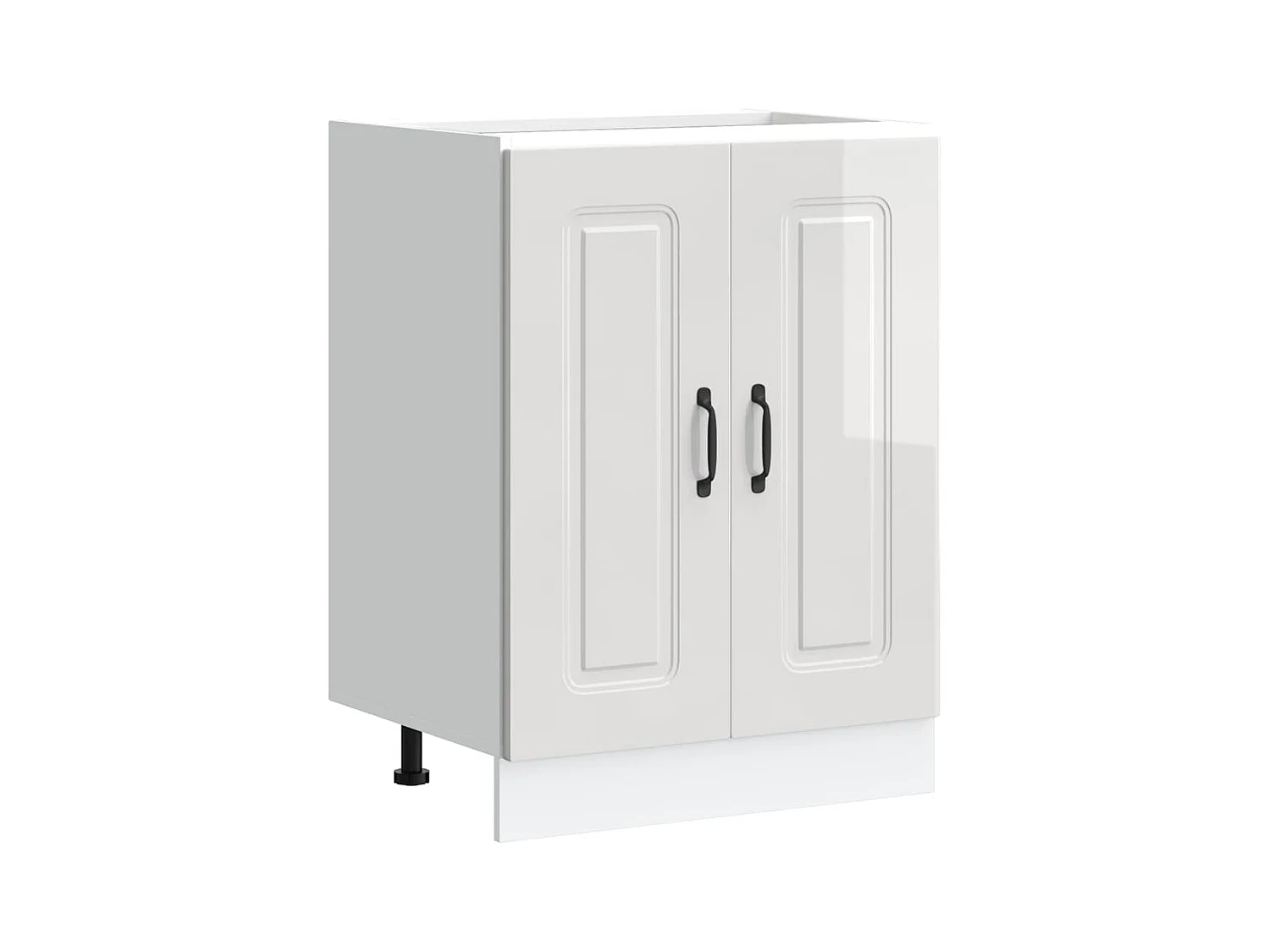 Meuble bas pour évier Kalmar blanc brillant 60x46x81,5 cm