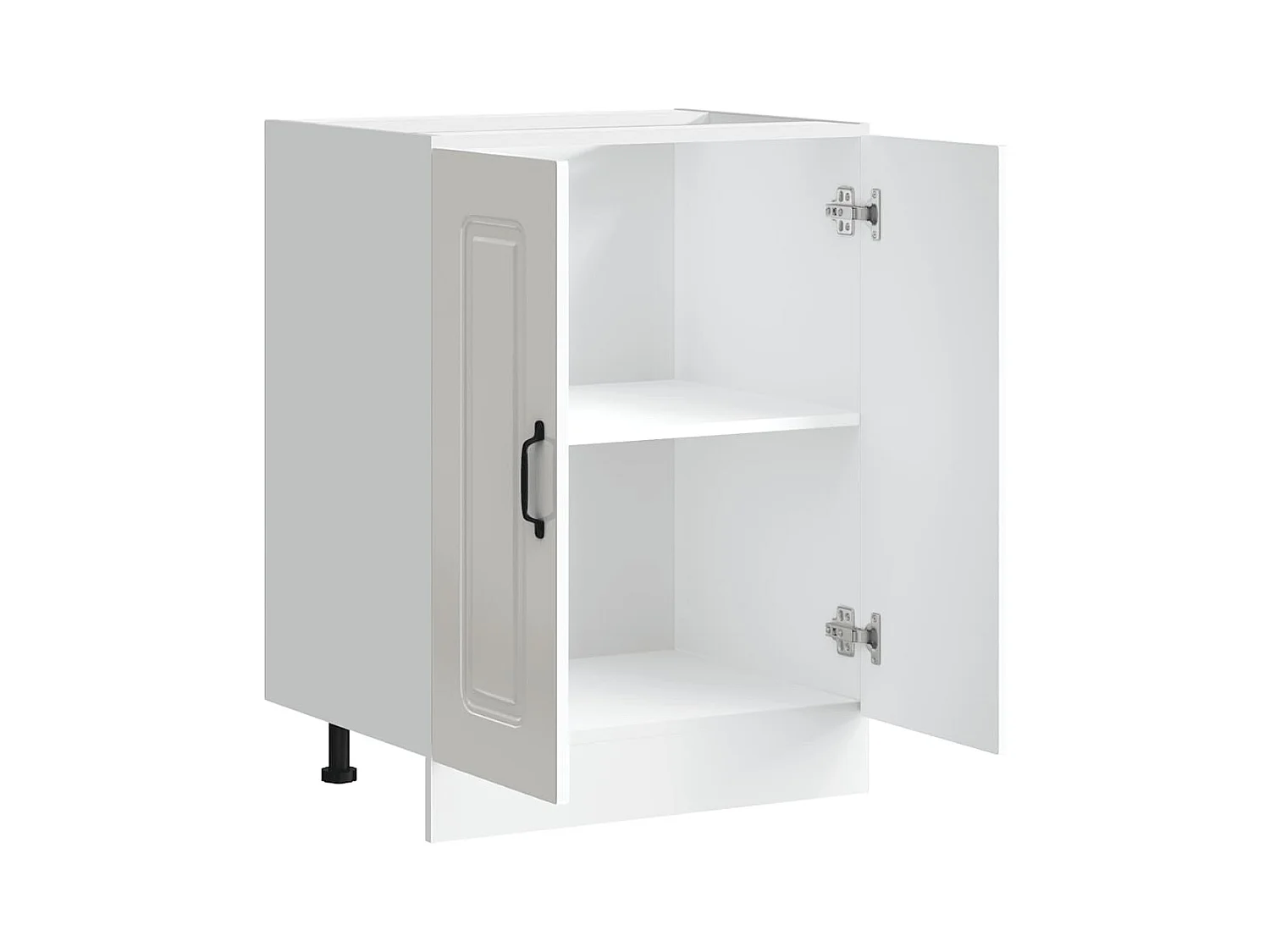 Meuble bas pour évier Kalmar blanc brillant 60x46x81,5 cm