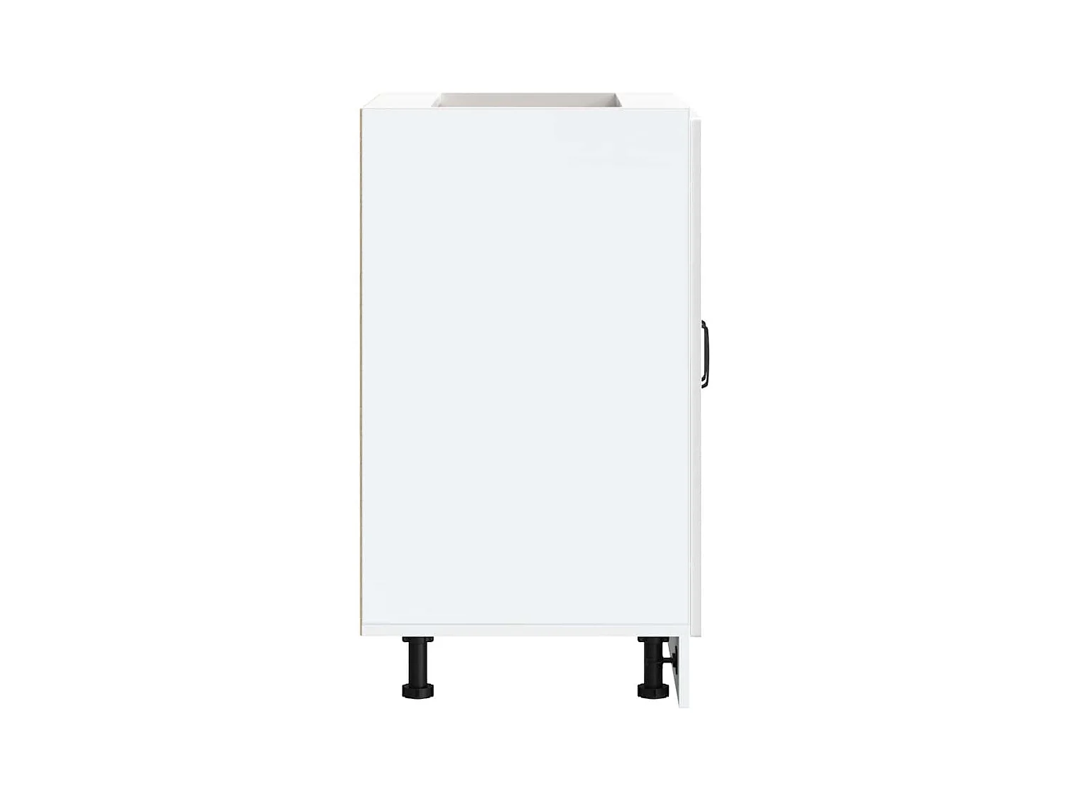 Meuble bas pour évier Kalmar blanc brillant 60x46x81,5 cm