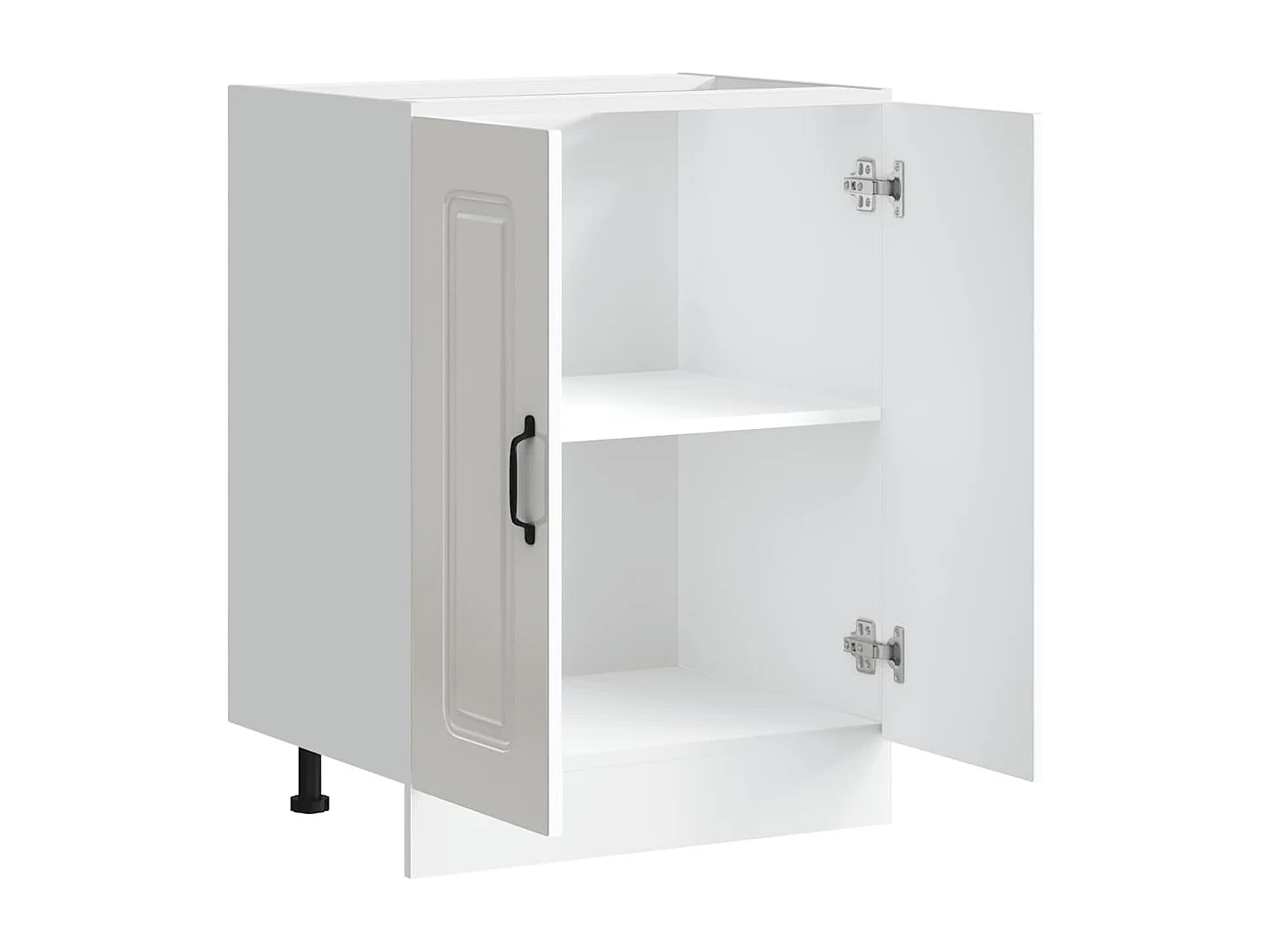 Meuble bas pour évier Kalmar blanc brillant 60x46x81,5 cm
