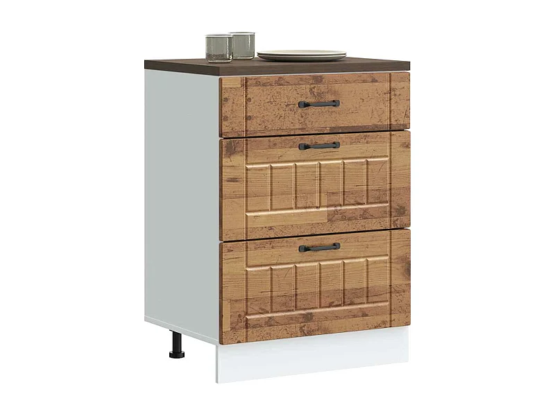 Armário de cozinha Lucca madeira antiga madeira projetada