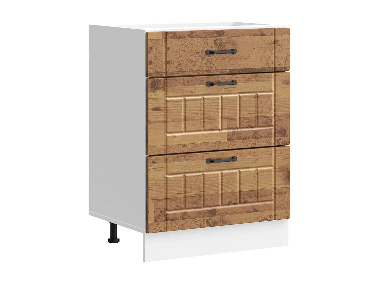 Armoire de cuisine Lucca vieux bois bois ingénierie