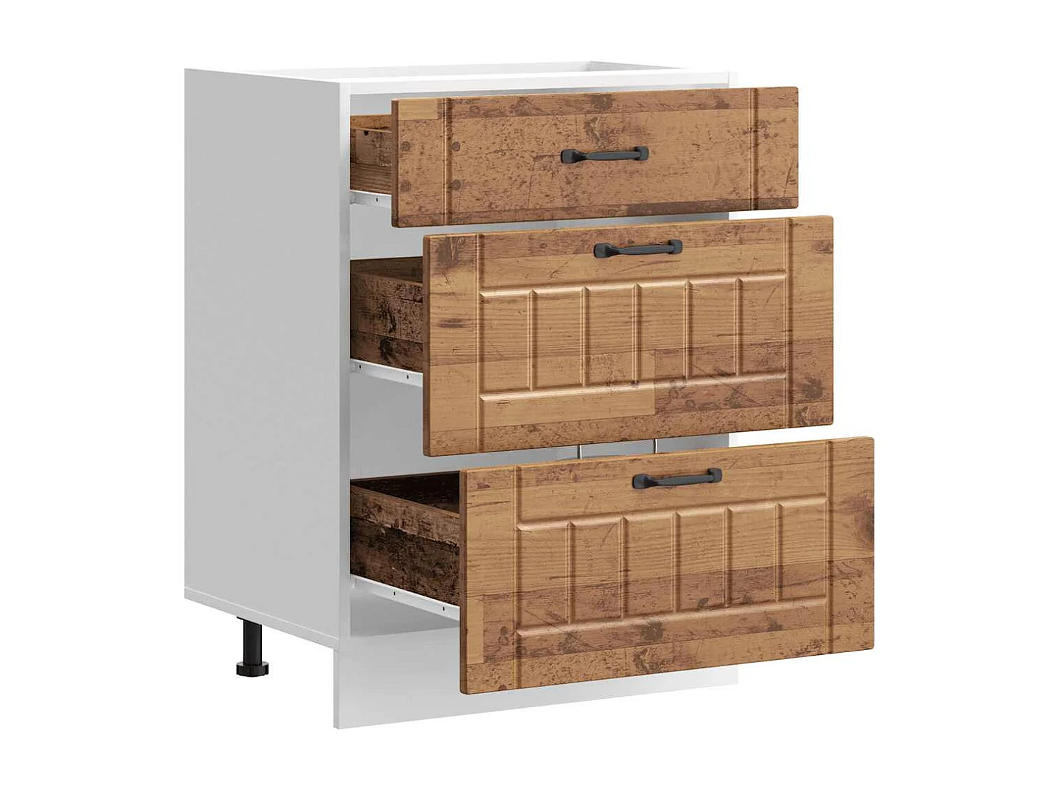 Armoire de cuisine Lucca vieux bois bois ingénierie