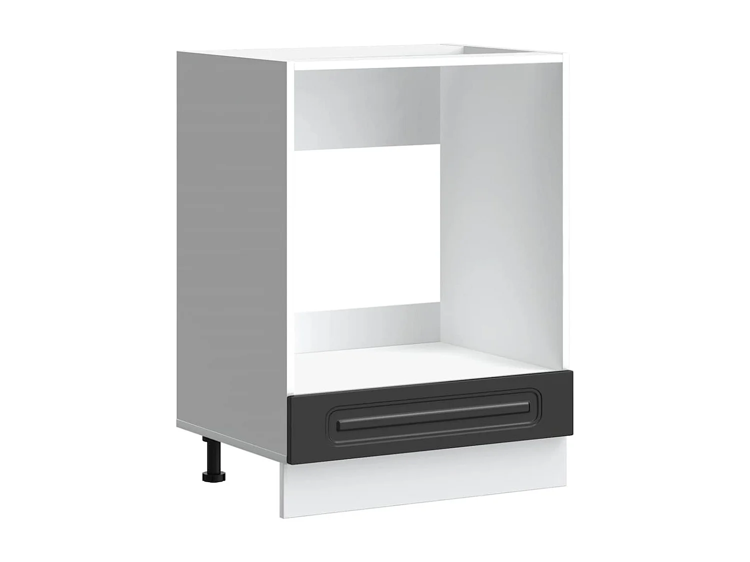 Armoire à four Kalmar noir bois d'ingénierie