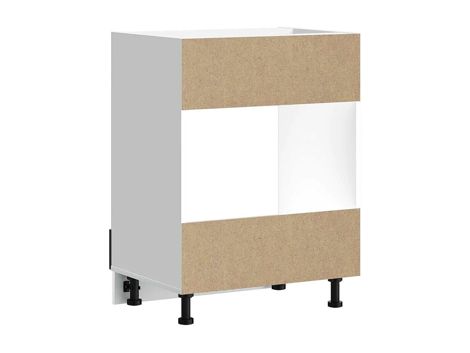 Armoire à four Kalmar noir bois d'ingénierie