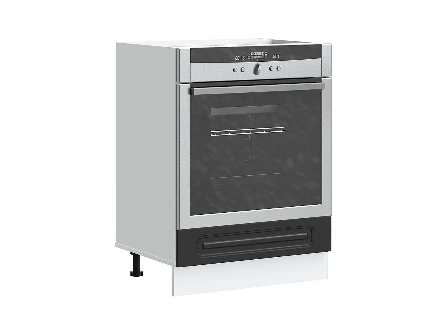 Gabinete de forno Kalmar madeira preta projetada