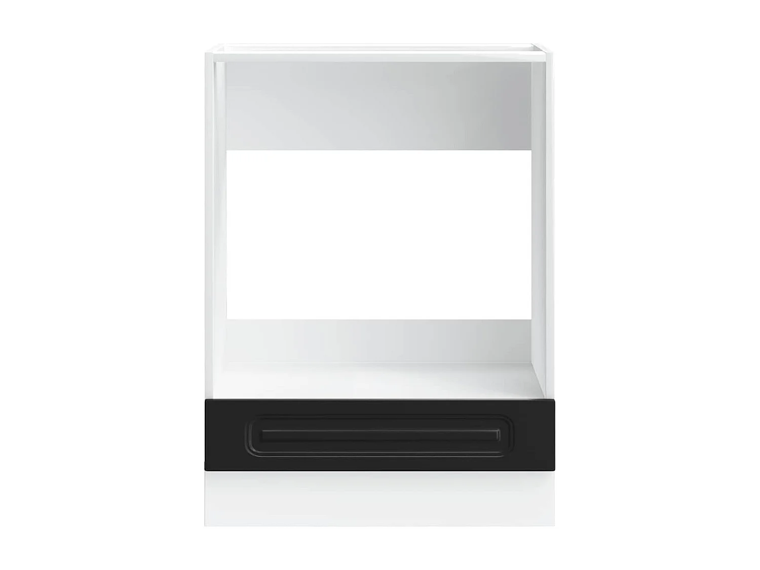 Armoire à four Kalmar noir bois d'ingénierie