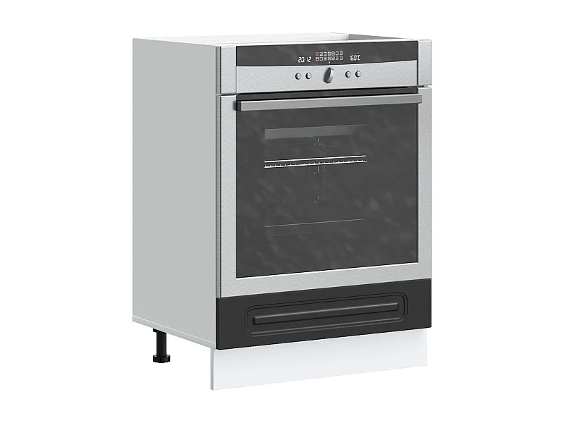 Mueble de horno Kalmar de madera de ingeniería negra