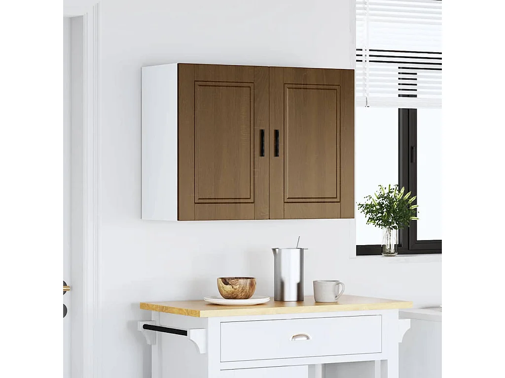 Armoire murale de cuisine Porto chêne marron bois d'ingénierie