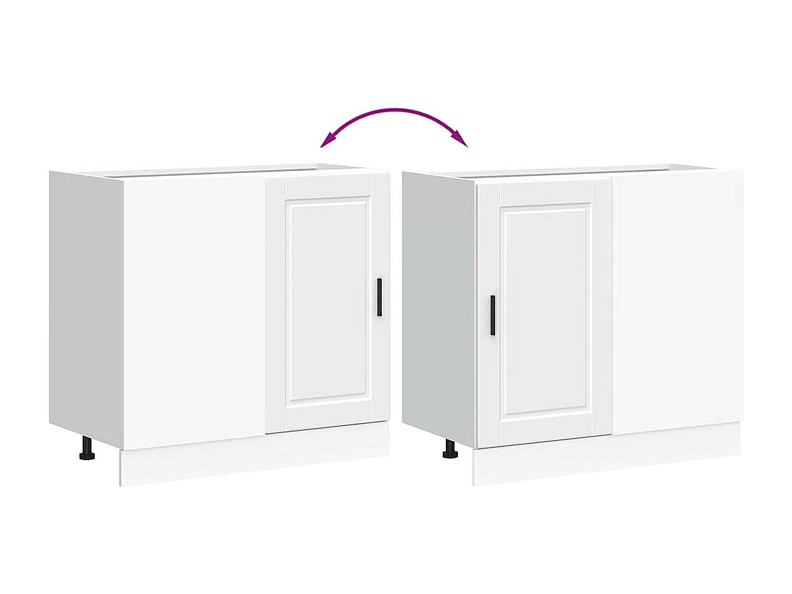 Mueble de cocina de madera de ingeniería color blanco Porto