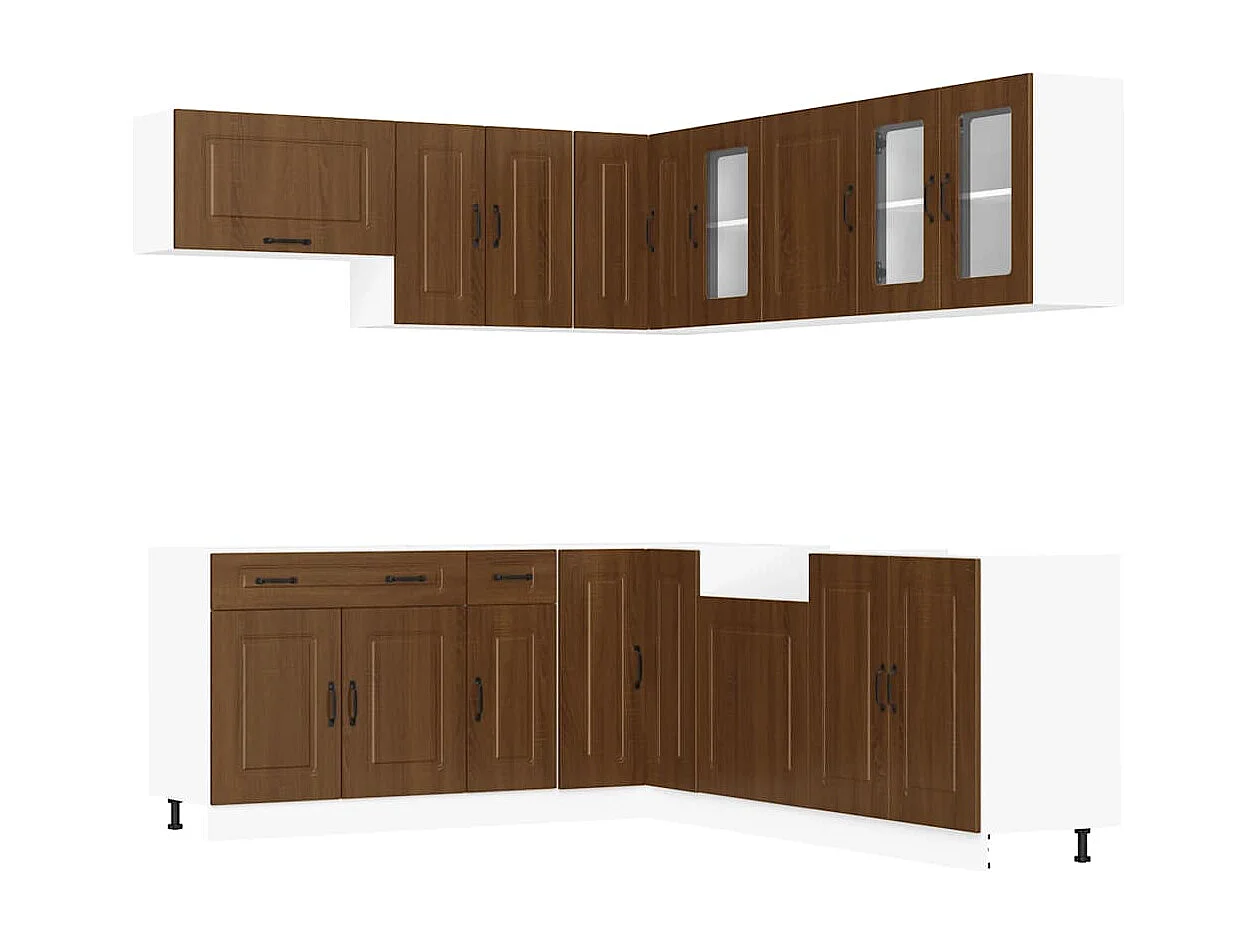 Ensemble d'armoires de cuisine 11 pcs Kalmar bois d'ingénierie