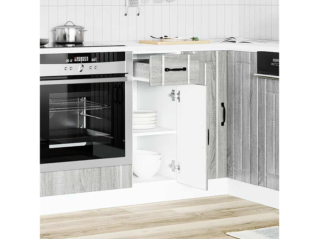 Armoire de cuisine Lucca sonoma gris bois ingénierie