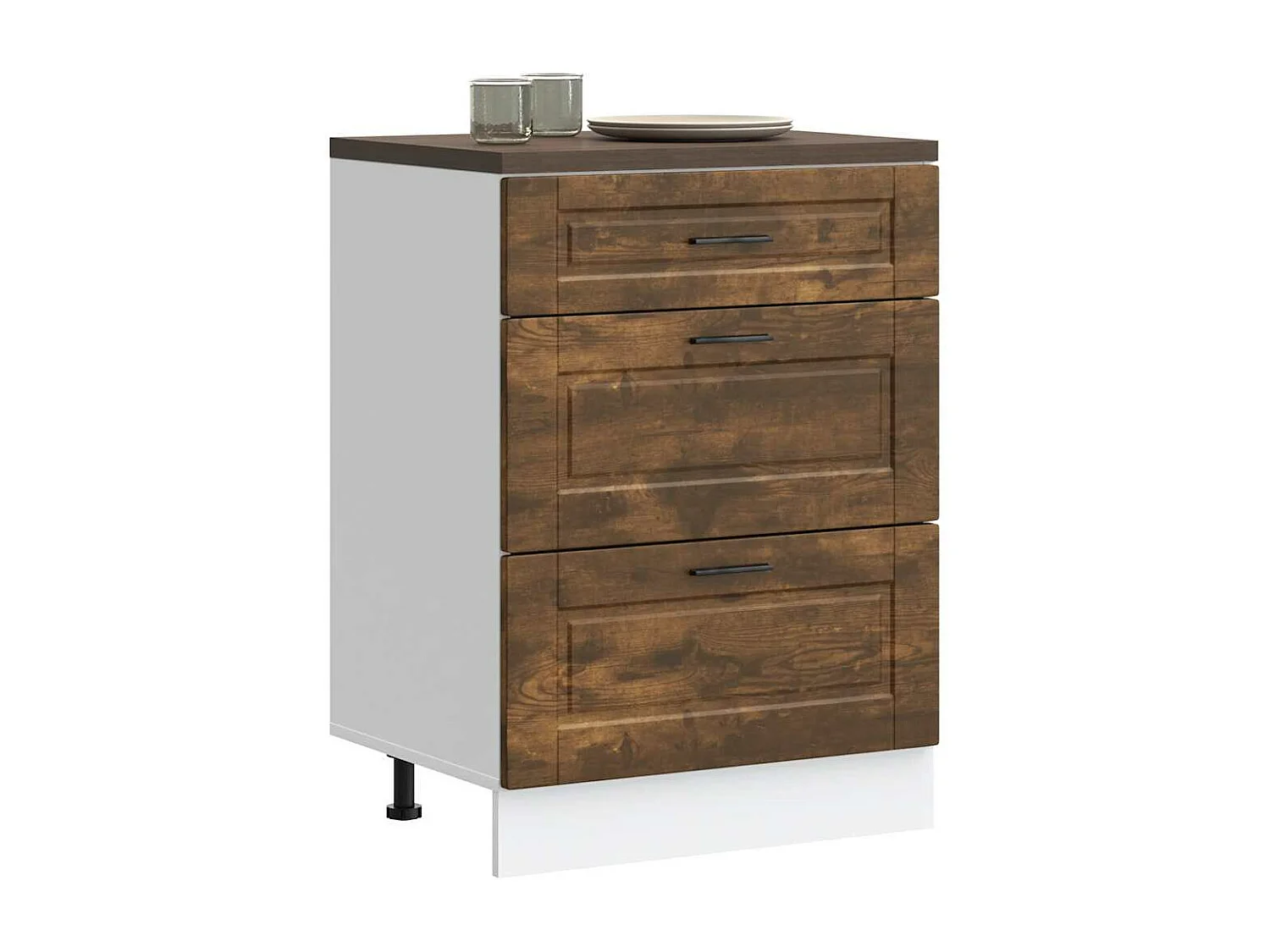 Armoire de cuisine Porto chêne fumé bois d'ingénierie