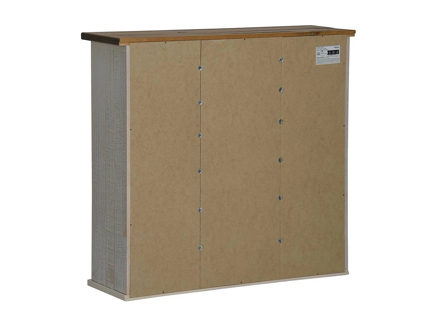 Armoire suspendue HALDEN 2 portes coulissantes blanc pin