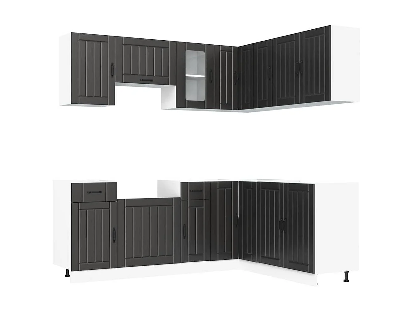 Set di mobili da cucina in legno ingegnerizzato Kalmar da 11 pezzi