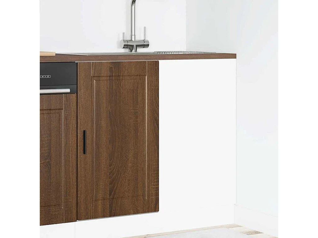 Mueble de cocina Porto de madera de ingeniería de color marrón roble