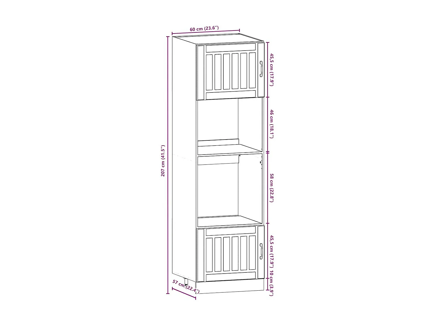 Kalmar 7 pezzi set di mobili da cucina in legno ingegnerizzato