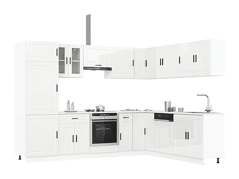 Ensemble d'armoires de cuisine 14 pcs Porto bois d'ingénierie