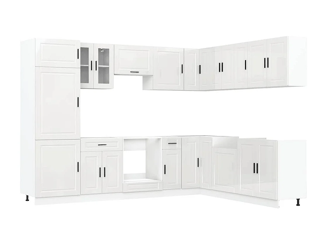 Ensemble d'armoires de cuisine 14 pcs Porto bois d'ingénierie