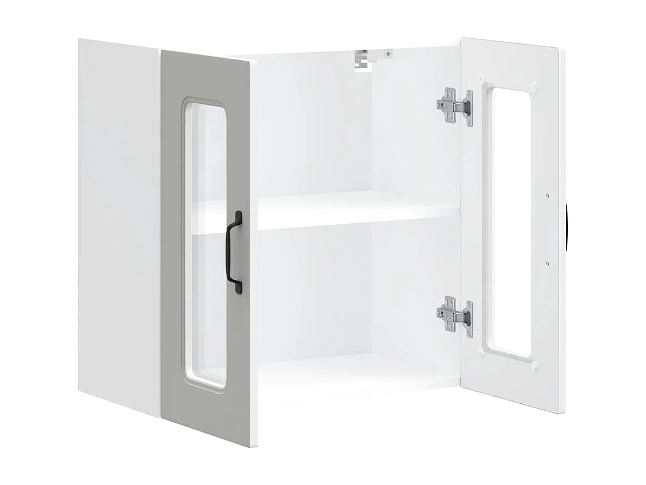 Armoire murale de cuisine avec porte en verre Kalmar blanc