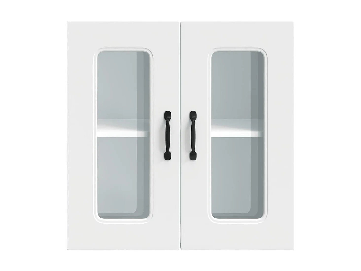 Armoire murale de cuisine avec porte en verre Kalmar blanc