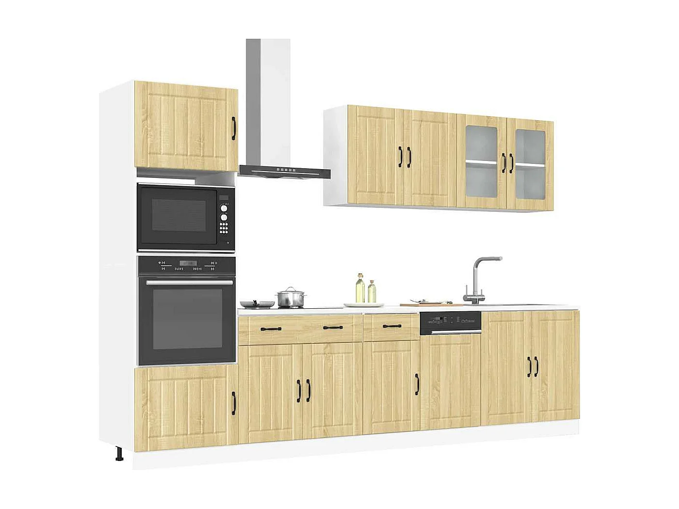 Ensemble d'armoires de cuisine 7 pcs Kalmar bois d'ingénierie