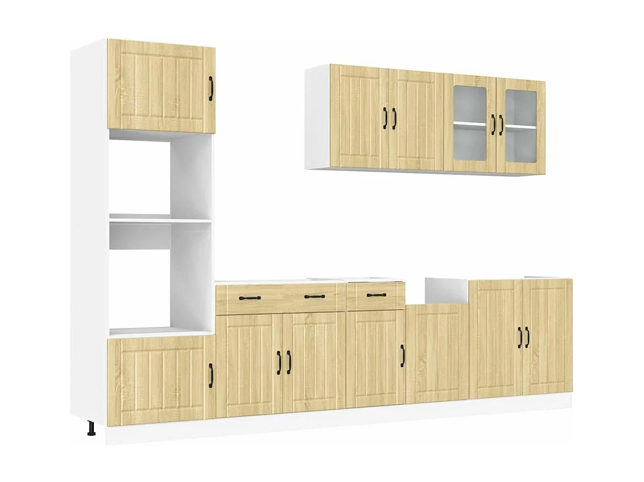 Ensemble d'armoires de cuisine 7 pcs Kalmar bois d'ingénierie
