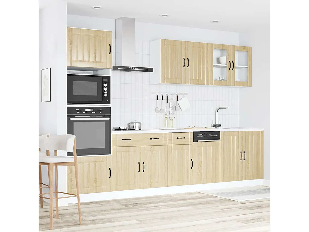 Ensemble d'armoires de cuisine 7 pcs Kalmar bois d'ingénierie