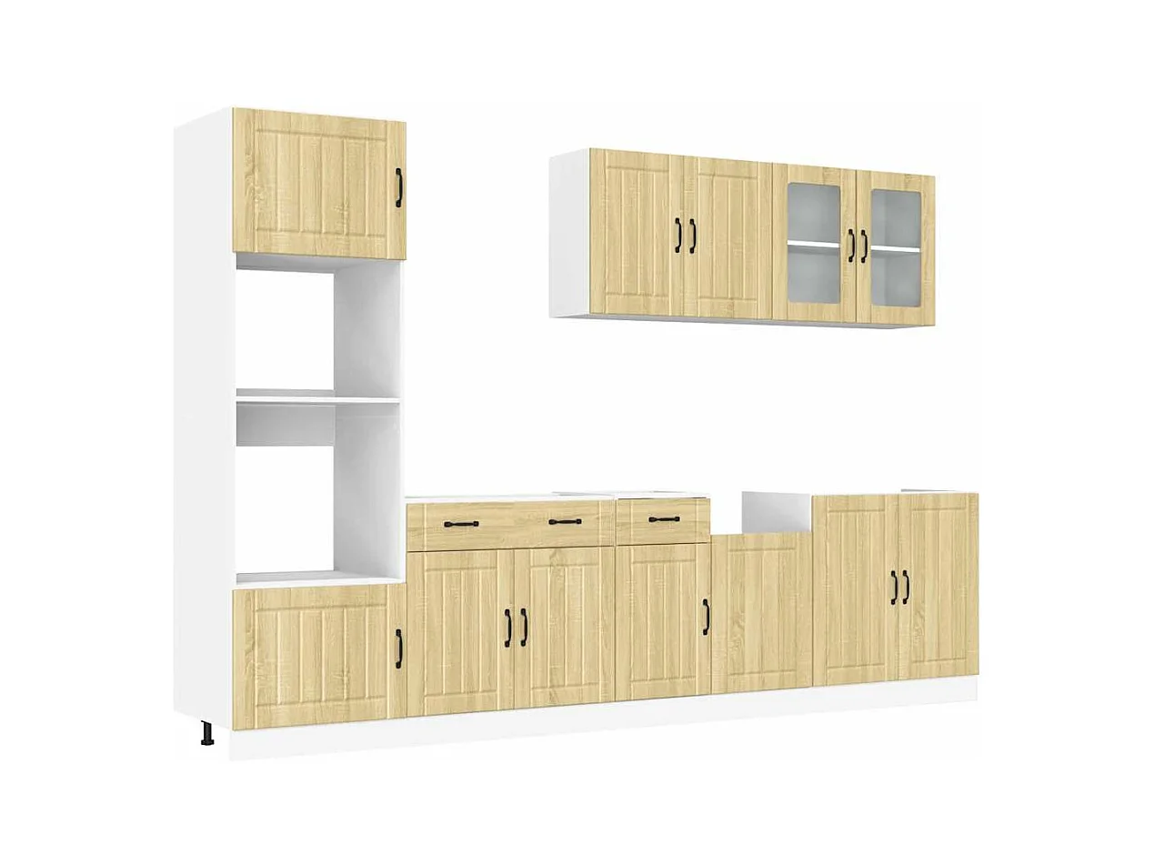 Ensemble d'armoires de cuisine 7 pcs Kalmar bois d'ingénierie