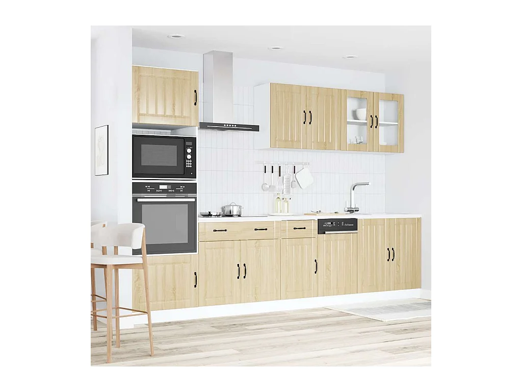 Ensemble d'armoires de cuisine 7 pcs Kalmar bois d'ingénierie