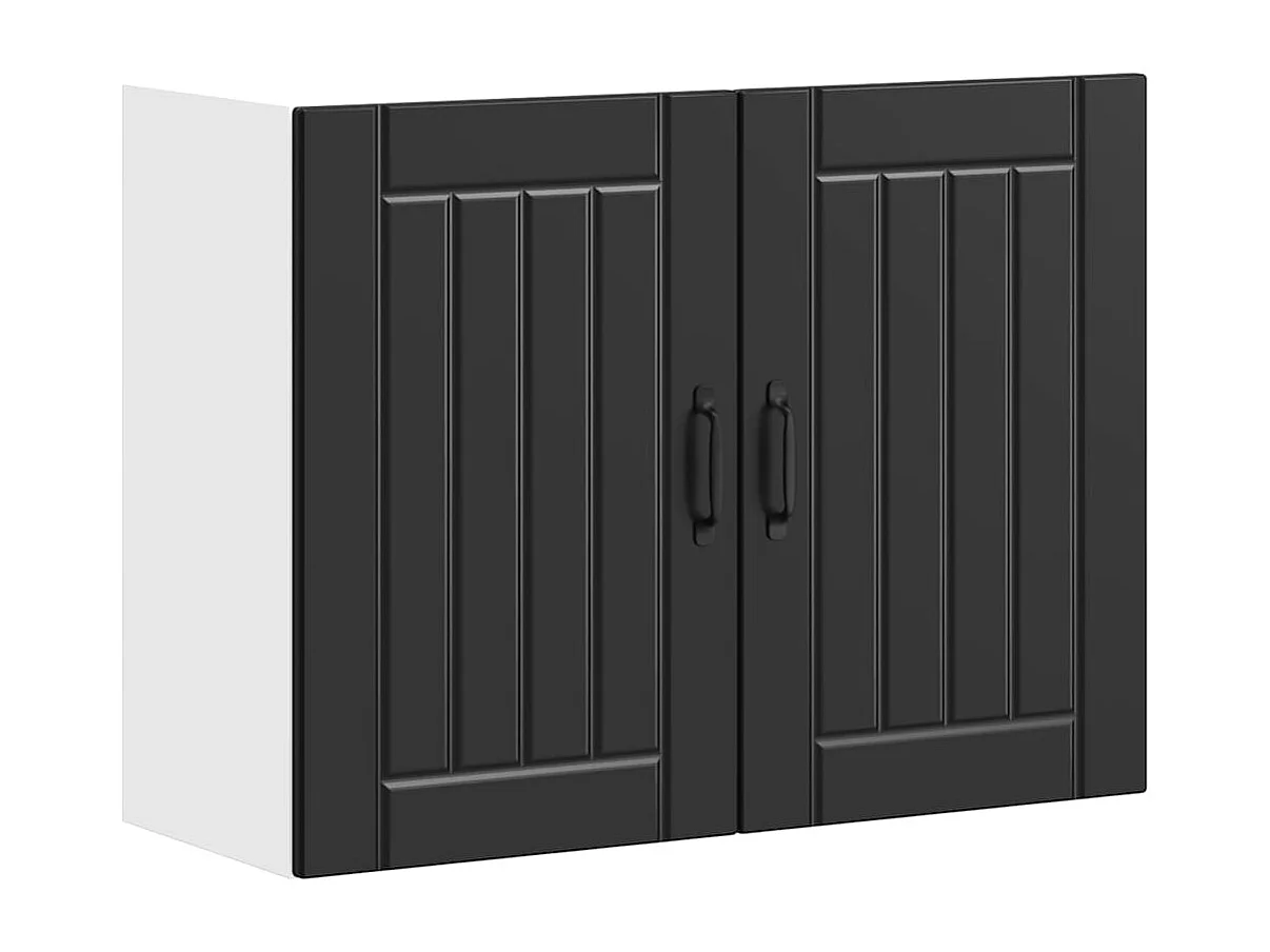 Armoire murale de cuisine Lucca noir bois d'ingénierie