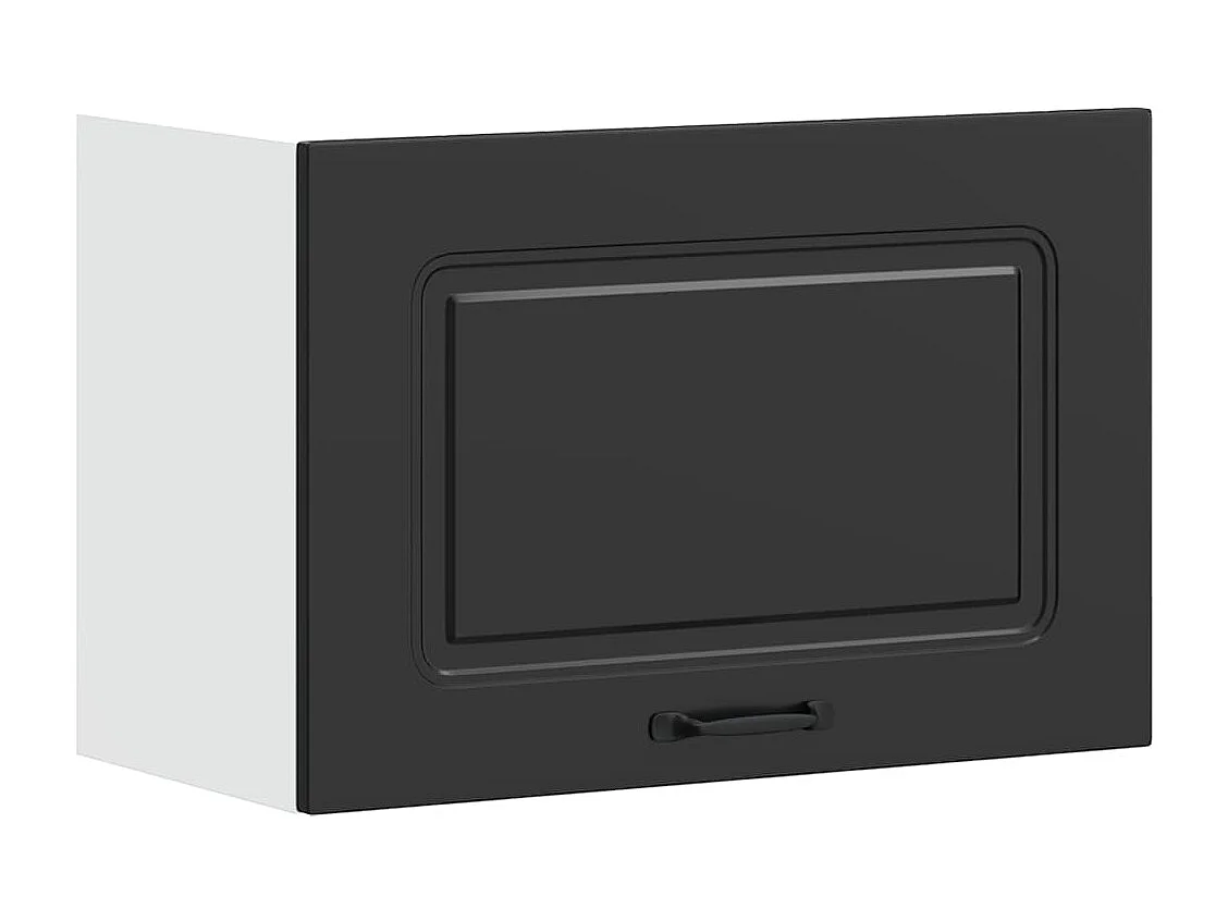 Armoire murale de cuisine Kalmar noir bois d'ingénierie